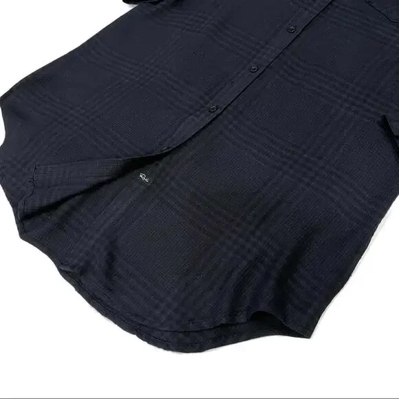 Rails Bianca Shirtdress In Charcoal Shadow Size XS NWT Front Button Long Sleeves - Picture 11 of 13